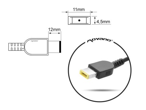 MITSU ZASILACZ 20V 4.5A (PROSTOKĄTNY 11.0X4.5 PIN - YOGA) - LENOVO