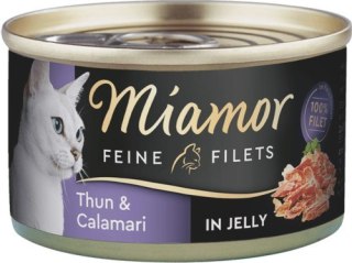 MIAMOR Feine Filets - filety mięsne smak: tuńczyk z kalmarem 100g