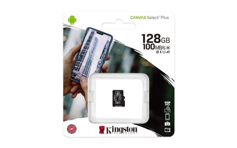 Karta pamięci Kingston Canvas Select Plus SDCS2/128GBSP (128GB; Class 10, Class A1; Karta pamięci)