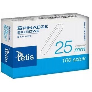 Spinacze biurowe 25mm (100szt.) GS140-A TETIS