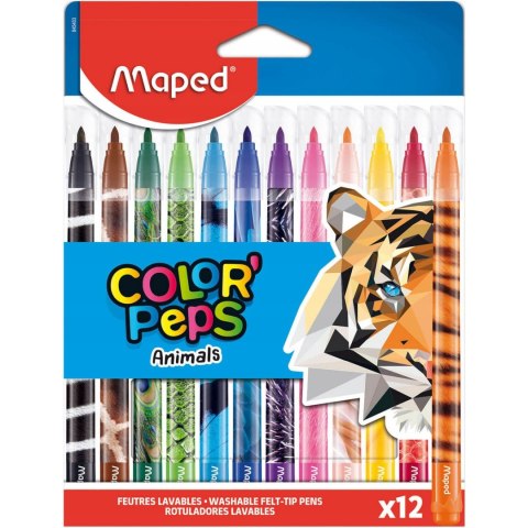 Flamastry Colorpeps animals 12 szt. 845403