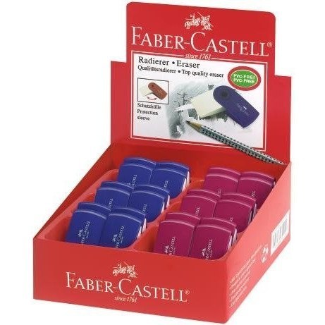 Gumka SLEEVE mini czer/nieb FC182411 FABER CASTELL