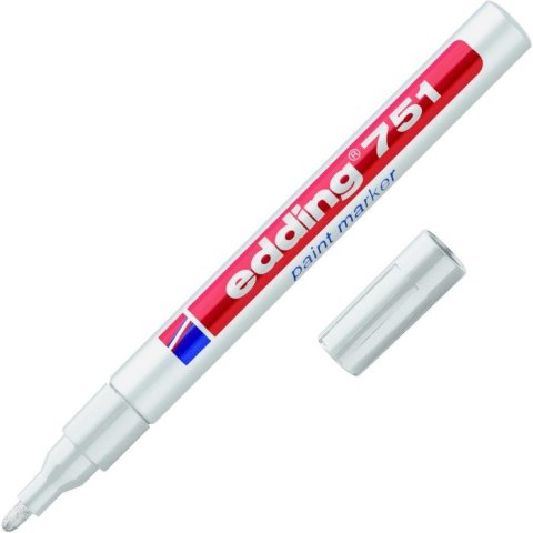 Marker lakierowy 1-2mm 751 biały okrągłą końcówka 751/049/B EDDING