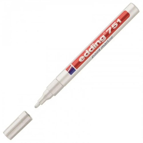 Marker lakierowy 1-2mm 751 biały okrągłą końcówka 751/049/B EDDING