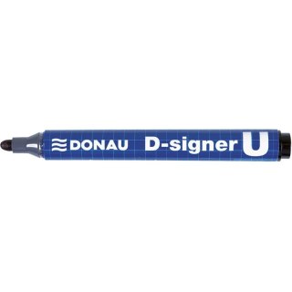 Marker permanentny D-SIGNER U czarny okrągła koncówka 2-4mm 737100 1-01PL DONAU