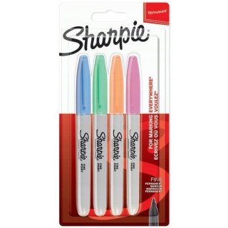 Markery permanentne SHARPIE FINE PASTEL 4 kolory -zestaw 2065402