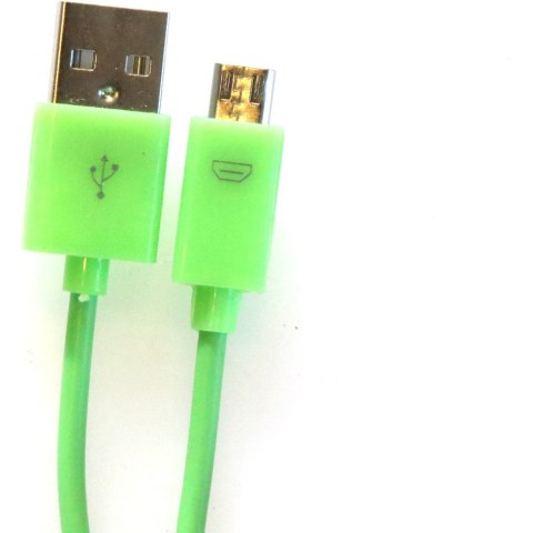 Kabel USB-A -> microUSB 1m 2A zielony OMEGA BAJA (44341)