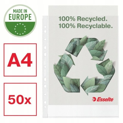 Koszulka groszkowa Recycled Premium PP 100 mic. A4 opakowanie 50 sztuk 627501 ESSELTE