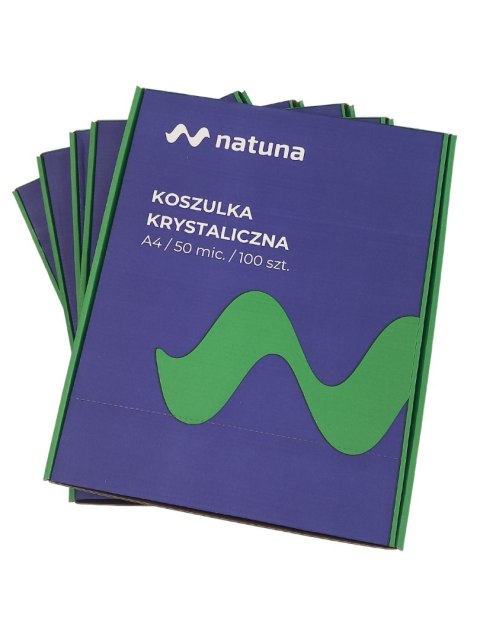 Koszulka krystaliczna A4 50mic NATUNA (100szt) w pudełku