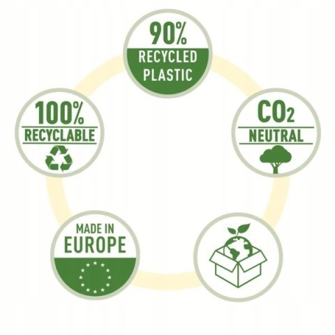 Przekładki Recycle 1 - 12, A4, PP, czarne 12090000 LEITZ