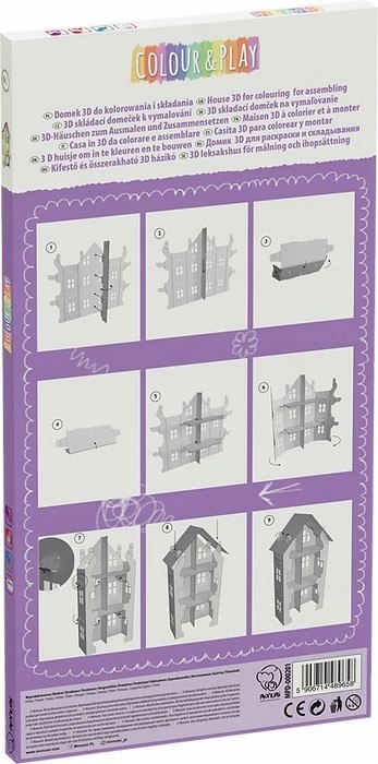 Kolorowanka składana 3D XXL Domek ul.Fiołkowa 4 PD-000201 MONUMI