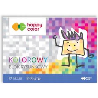 Blok rysunkowy kolorowy A3 15k 80g HA 3708 3040-09 HAPPY COLOR