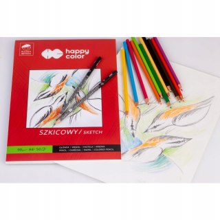 Blok szkicownik A4 50k 90g MŁODY ARTYSTA HA 3709 2030-M50 HAPPY COLOR