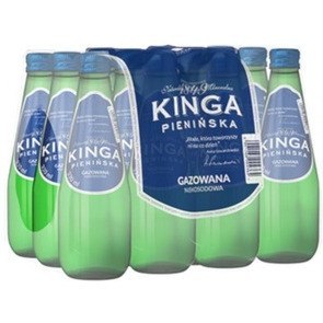 Woda mineralna KINGA PIENIŃSKA 0,3l (12szt) gazowana butelka szkło