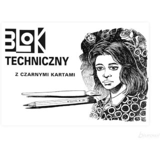 Blok techniczny A3 10k z czarnymi kartkami KRESKA