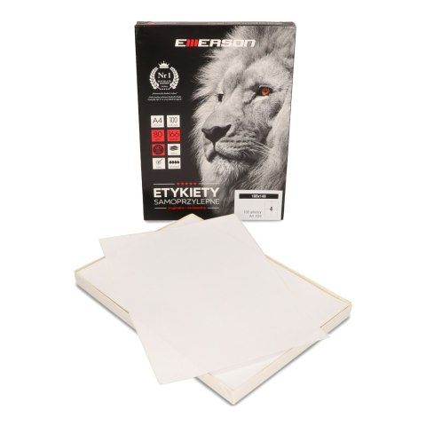 Etykiety A4 białe (100ark) 105x148mm nr.029 EMERSON eta4105x148w