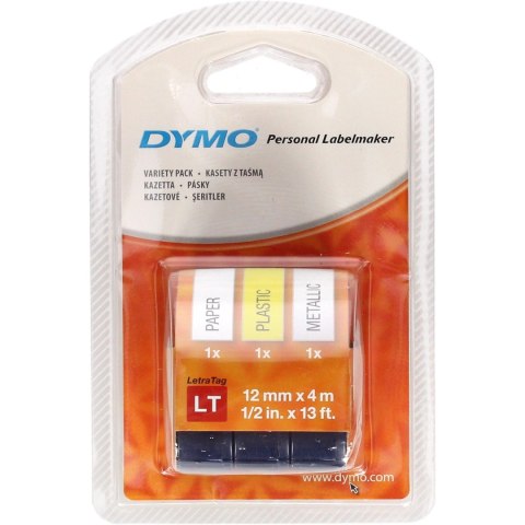 Taśma LETRATAG pap/plast/met.59431(3) DYMO bia/żół/sre SS0721780