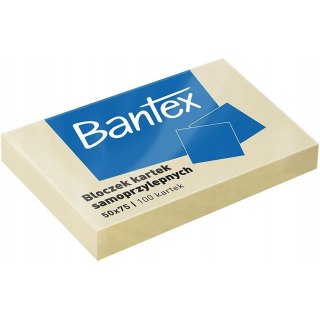 Bloczek samoprzylepny 50x75mm 100k żółty 400086385 BANTEX