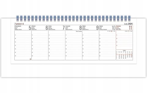 Kalendarz biurowy VOYAGER (H4b) - biały 268x97mm 2025 TELEGRAPH