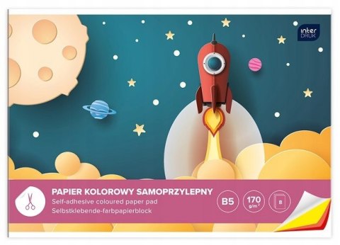 Zeszyt papierów kolorowych B5 8k samoprzylepnych INTERDRUK