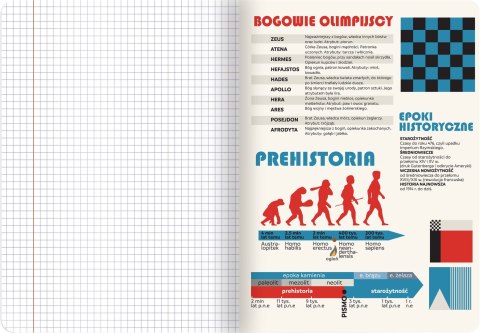 Zeszyt A5 60k kratka 70g ze ściągami HISTORIA 400169456 TOP 2000