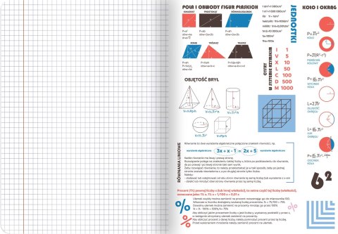 Zeszyt A5 60k kratka 70g ze ściągami MATEMATYKA 400169455 TOP 2000