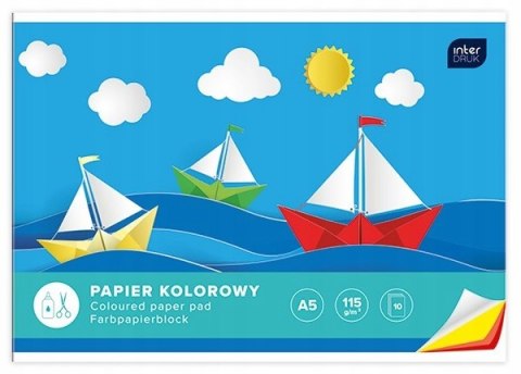 Zeszyt papierów kolorowych A5 10k INTERDRUK