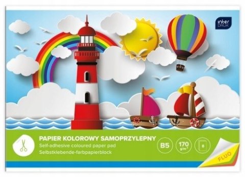 Zeszyt papierów kolorowych samoprzylepnych B5 FLUO INTERDRUK