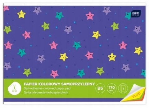 Zeszyt papierów kolorowych samoprzylepnych B5 FLUO INTERDRUK