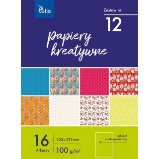 Zeszyt papierów kreatywnych A4 16k 100g KB030-12 TETIS