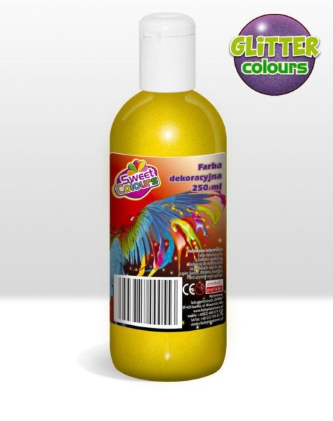 Farby plakatowe brokatowe 6 kol.x 250ml Sweet Colours OTOCKI