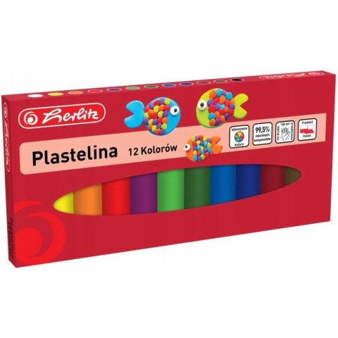 Plastelina 12 kolorów 9588559 HERLITZ