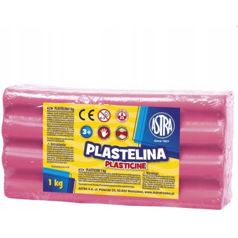 Plastelina Astra 1 kg różowa jasna, 303111007 ASTRA