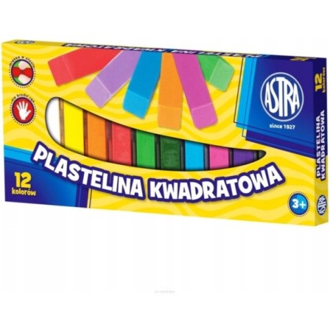 Plastelina kwadratowa 12kolorów 83813908 ASTRA