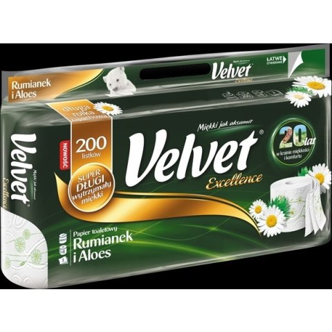 Papier toaletowy VELVET EXCELLENCE (8 rolek) 3 warstwy rumiankowy