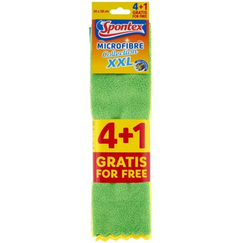 Ściereczka do kurzu MICROFIBRA XXL 36x38cm (4 sztuki + 1gratis) SPONTEX 19780039/400000018