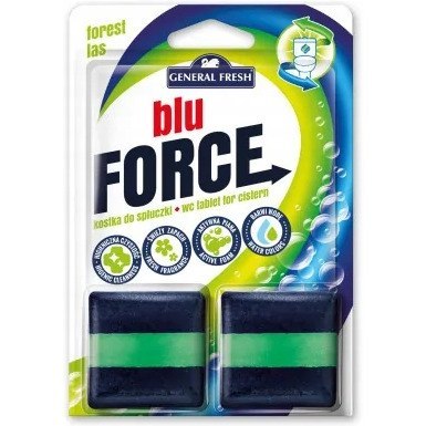 Kostka do WC BLU FORCE do spłuczki 50g las (2 sztuki) GENERAL FRESH