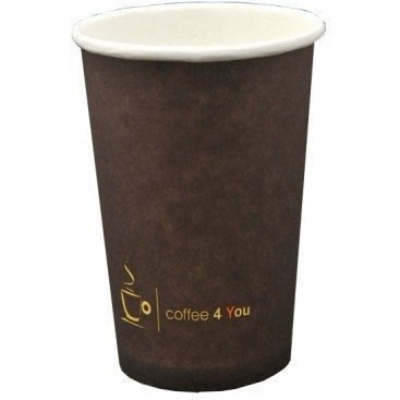 Kubek papierowy 300ml (50szt) śr.85mm z nadrukiem COFFEE 4 YOU 223.008