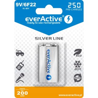 Akumulatorek EVERACTIVE Silver Line 9V/HR22/6F22 250mAh