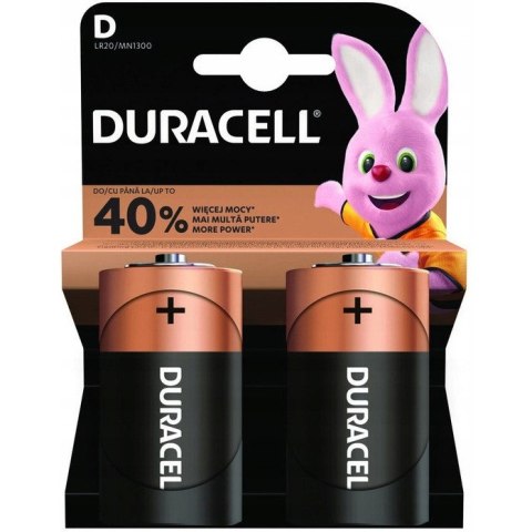 Bateria DURACELL Basic D/LR20/MN1300 alkaliczna blister (2szt)