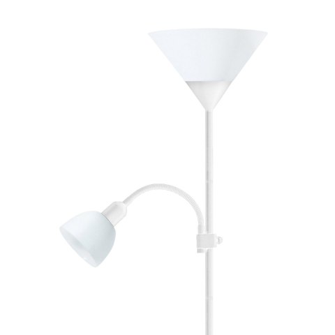 Lampa podłogowa PLATINET E27 + E14 biała (45177)