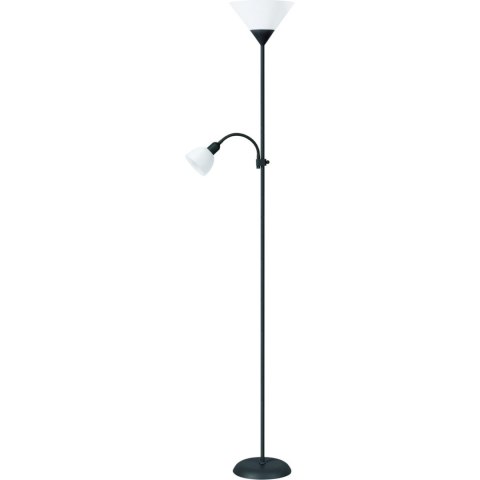 Lampa podłogowa PLATINET E27 + E14 czarna (45178)