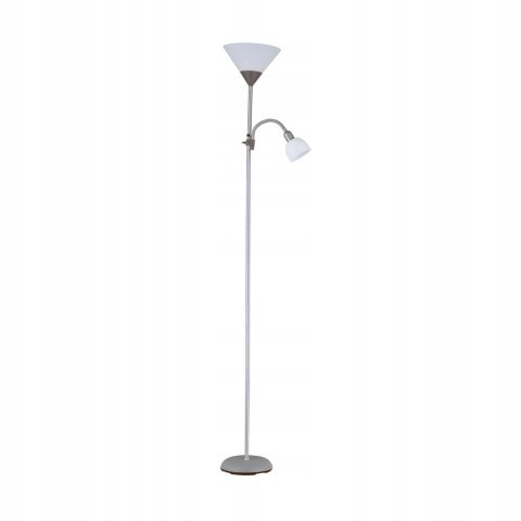 Lampa podłogowa PLATINET E27 + E14 szara (44527)