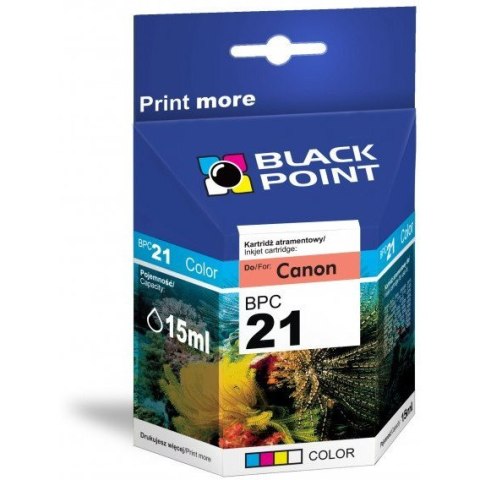 Tusz BLACK POINT (BPC21C) kolor 170str zamiennik CANON (BCI-21C) BJC2000/4000/5000