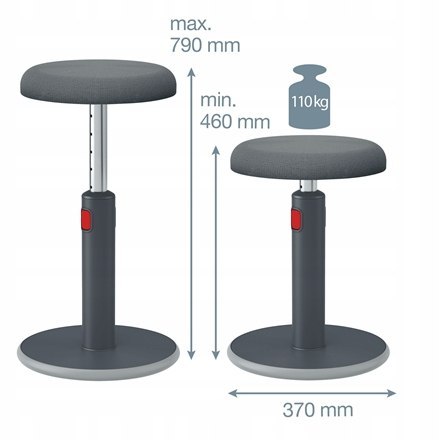 Ergonomiczny stołek Leitz Ergo Cosy szary 65180089