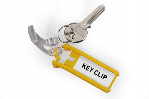 Zawieszki do kluczy (6szt.) żółte 195704 DURABLE KEY CLIP