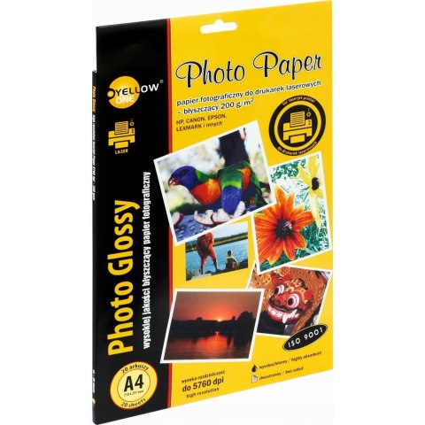 Papier foto YELLOW ONE A4 200g A20 błyszczący (L4G200) LASER 150-1378