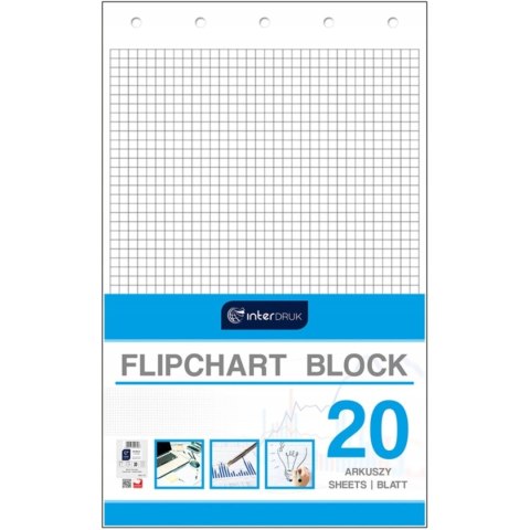 Blok do flipcharta 100x65cm 20k kratka INTERDRUK