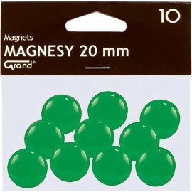 Magnesy 20mm zielone (10szt.) 130-1692 GRAND