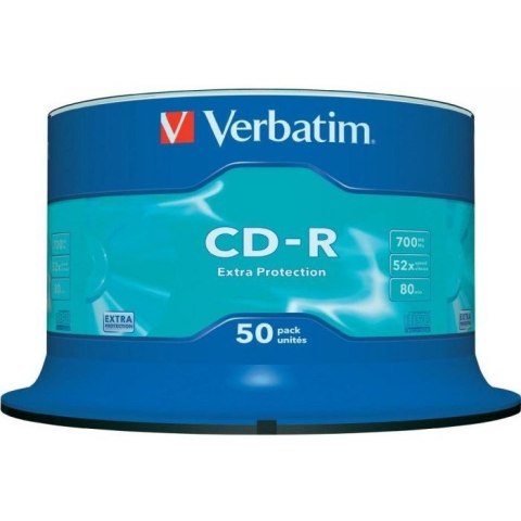 Płyta CD-R 700MB VERBATIM cake (50szt) Extra Protection 43351